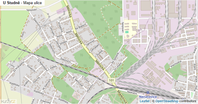 U Studně - mapa ulice