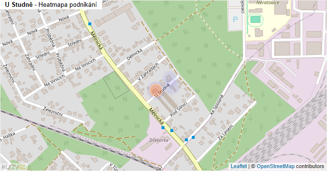 U Studně - mapa podnikání