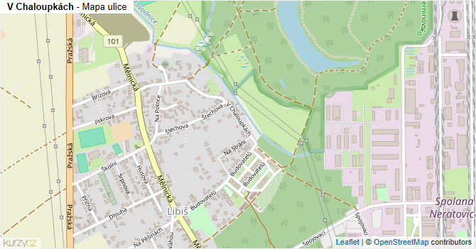 V Chaloupkách - mapa ulice