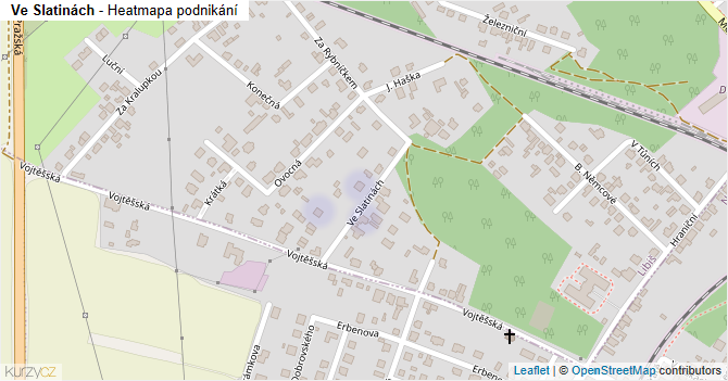 Ve Slatinách - mapa podnikání