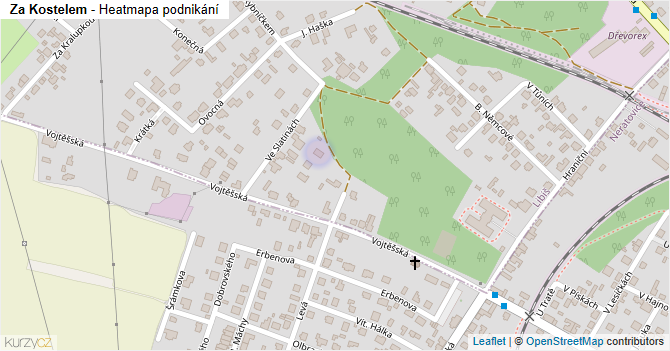 Za Kostelem - mapa podnikání