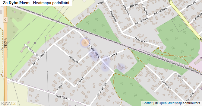 Za Rybníčkem - mapa podnikání