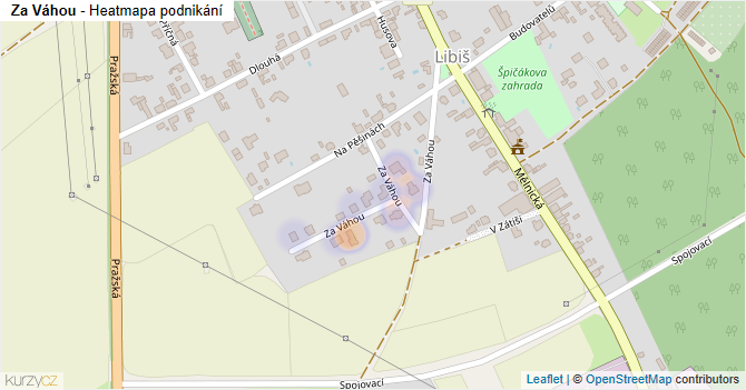 Za Váhou - mapa podnikání