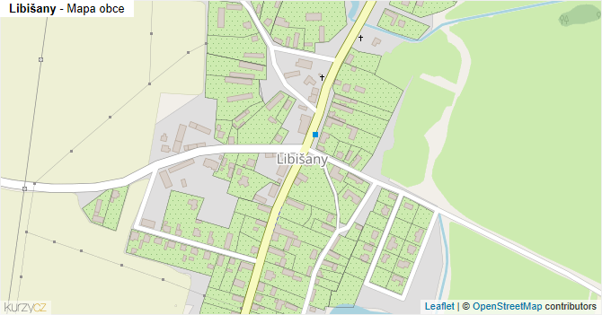 Libišany - mapa obce