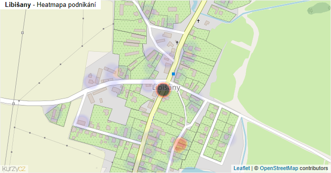 Libišany - mapa podnikání