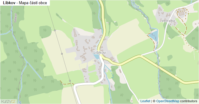 Libkov - mapa části obce