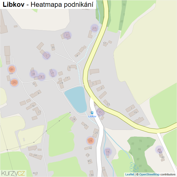 Mapa Libkov - Firmy v části obce.