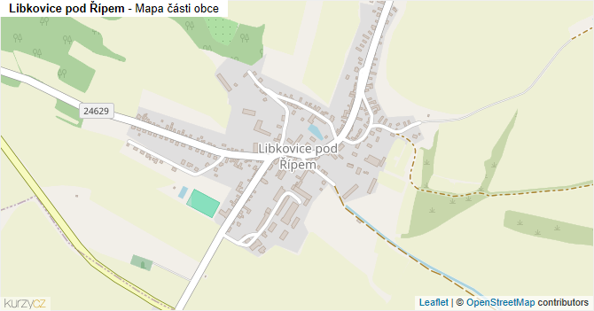 Libkovice pod Řípem - mapa části obce