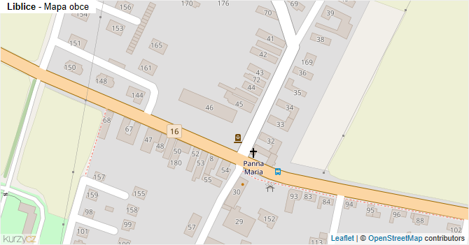 Liblice - mapa obce