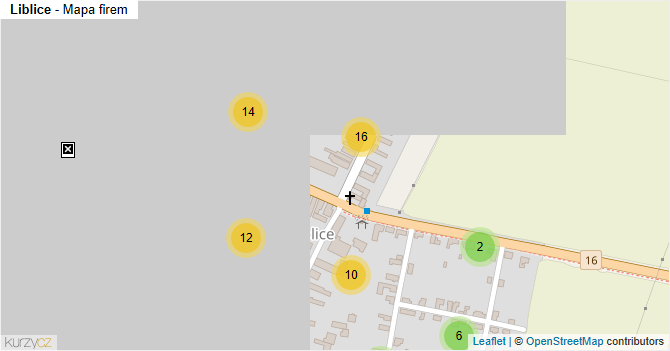 Liblice - mapa firem
