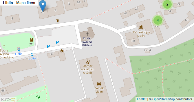 Liblín - mapa firem