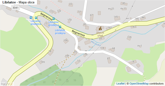 Libňatov - mapa obce