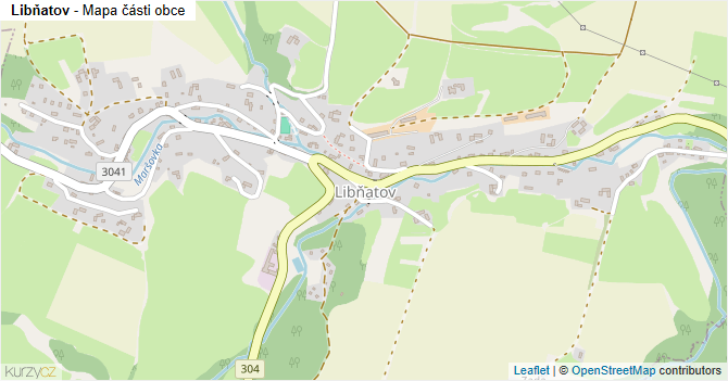 Libňatov - mapa části obce