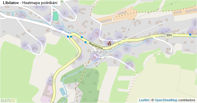 Libňatov - mapa podnikání