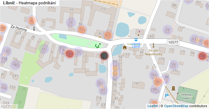 Libníč - mapa podnikání