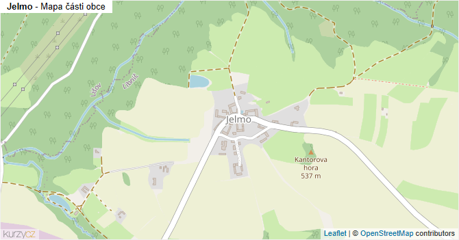 Jelmo - mapa části obce
