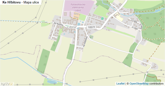 Ke Hřbitovu - mapa ulice