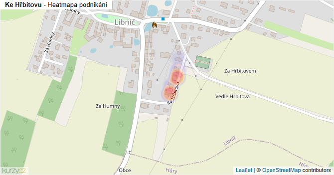 Ke Hřbitovu - mapa podnikání