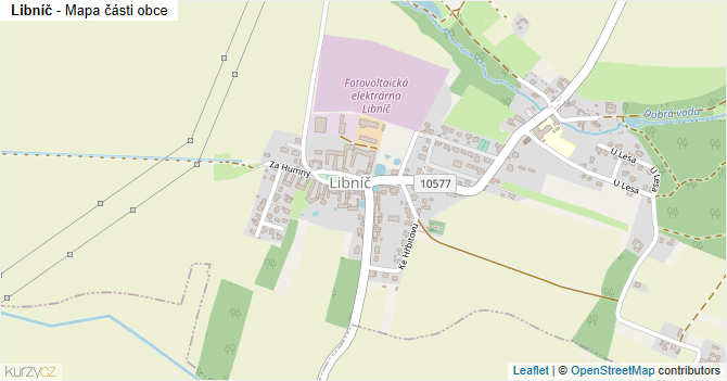 Libníč - mapa části obce