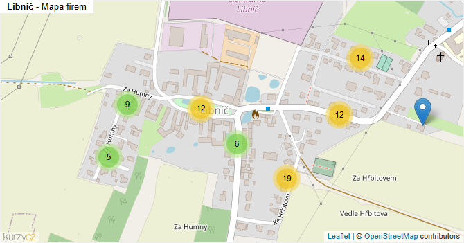 Libníč - mapa firem