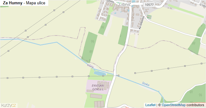 Za Humny - mapa ulice