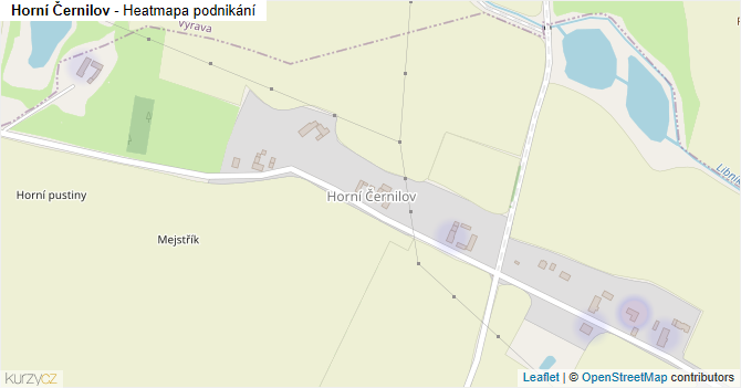 Horní Černilov - mapa podnikání