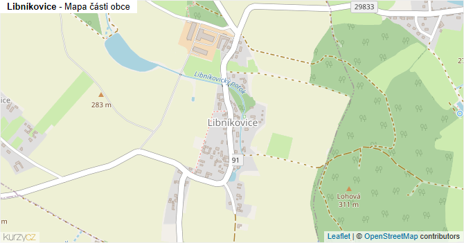 Libníkovice - mapa části obce