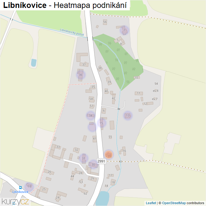 Mapa Libníkovice - Firmy v části obce.