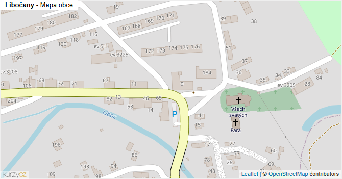 Libočany - mapa obce