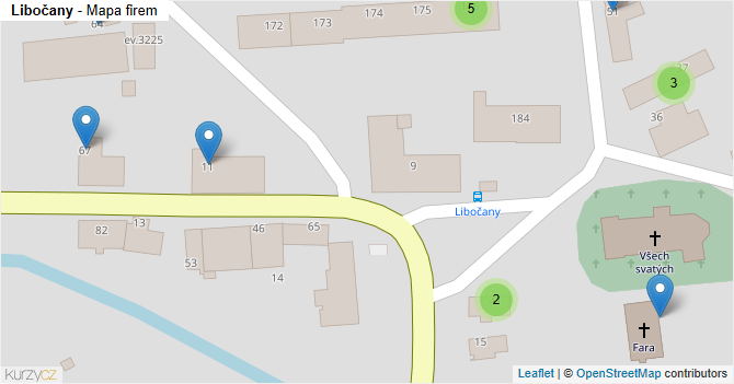 Libočany - mapa firem