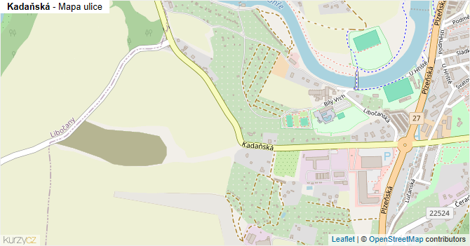 Kadaňská - mapa ulice