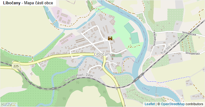 Libočany - mapa části obce