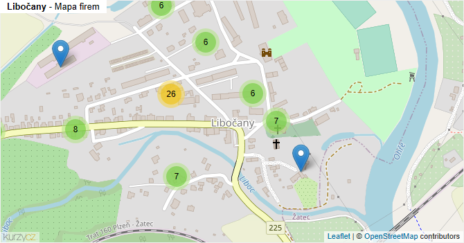 Libočany - mapa firem