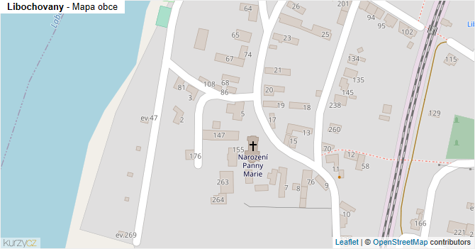 Libochovany - mapa obce