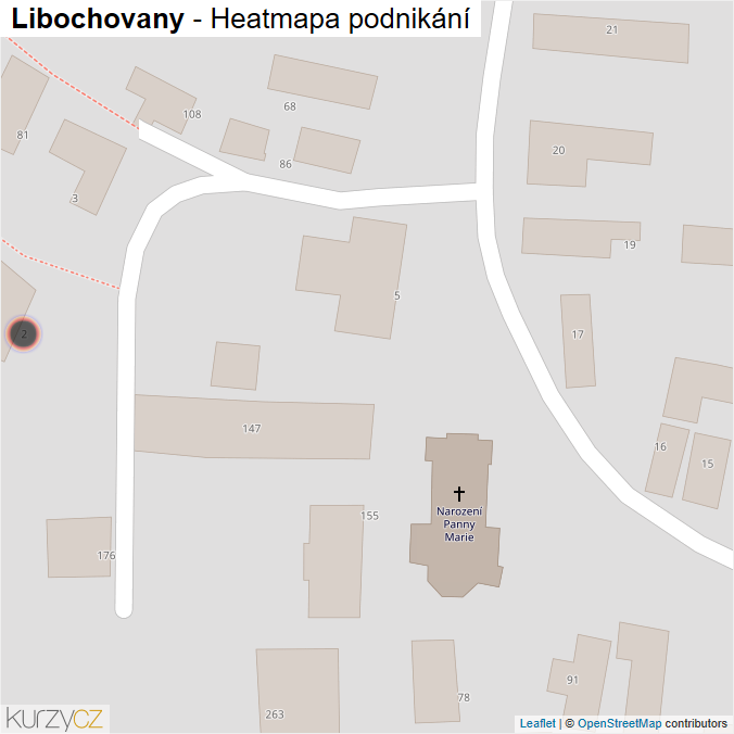 Mapa Libochovany - Firmy v obci.