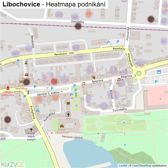 Mapa Libochovice - Firmy v obci.