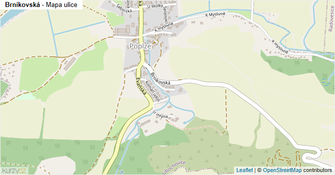 Brníkovská - mapa ulice