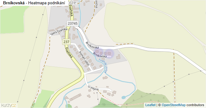Brníkovská - mapa podnikání
