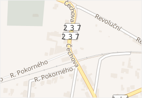 Čechova v obci Libochovice - mapa ulice