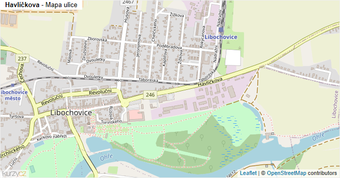 Havlíčkova - mapa ulice