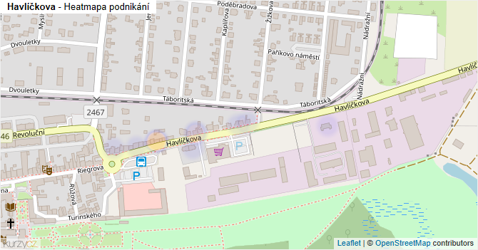 Havlíčkova - mapa podnikání