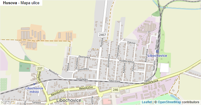 Husova - mapa ulice