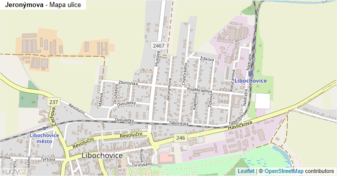 Jeronýmova - mapa ulice