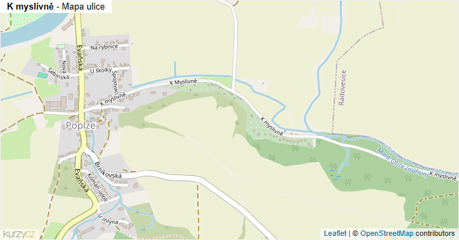 K myslivně - mapa ulice