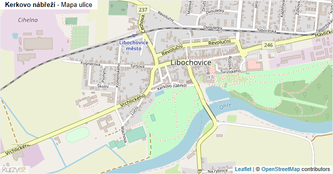 Kerkovo nábřeží - mapa ulice