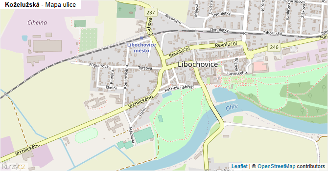 Koželužská - mapa ulice