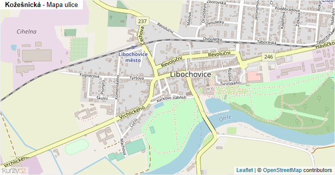 Kožešnická - mapa ulice