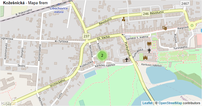 Kožešnická - mapa firem