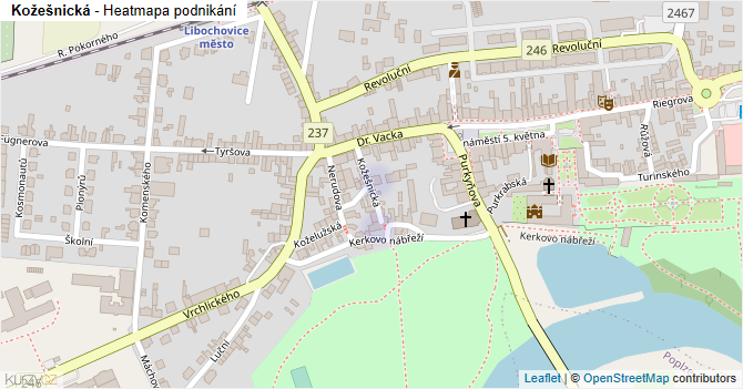 Kožešnická - mapa podnikání