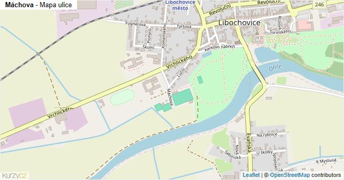 Máchova - mapa ulice